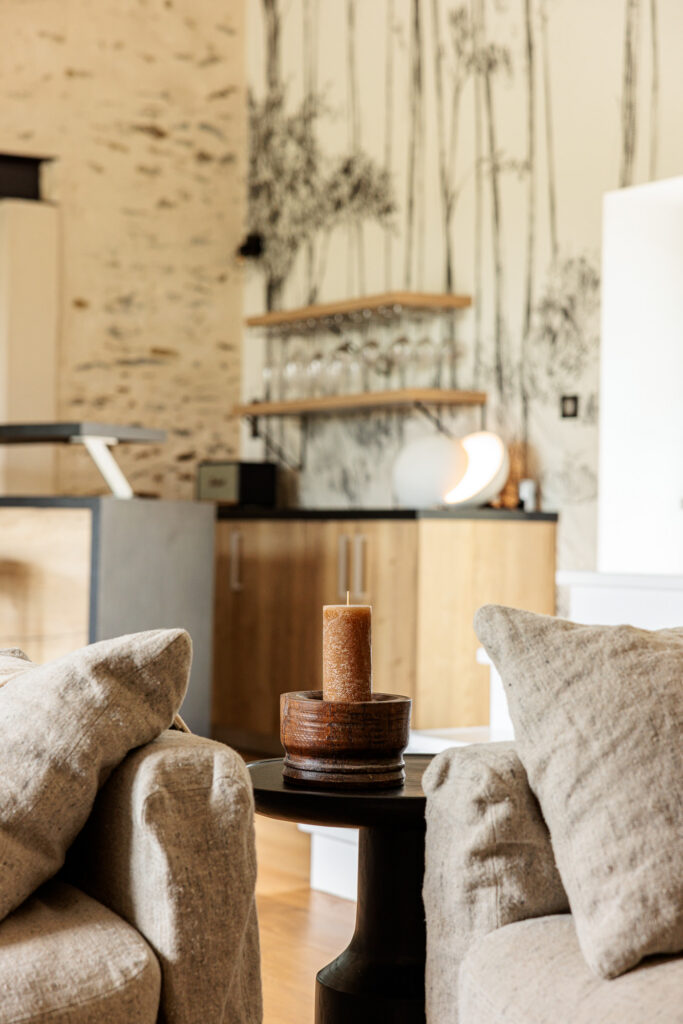 aménagement pièce de vie maison de campagne Nantes bois naturel